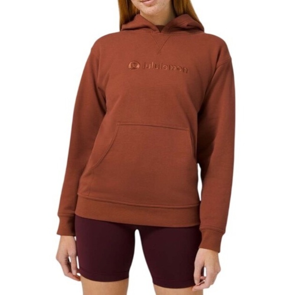 Lululemon M/L All Yours Graphic Hoodie Sweatshirt Dark Terracotta Earthy Neutral